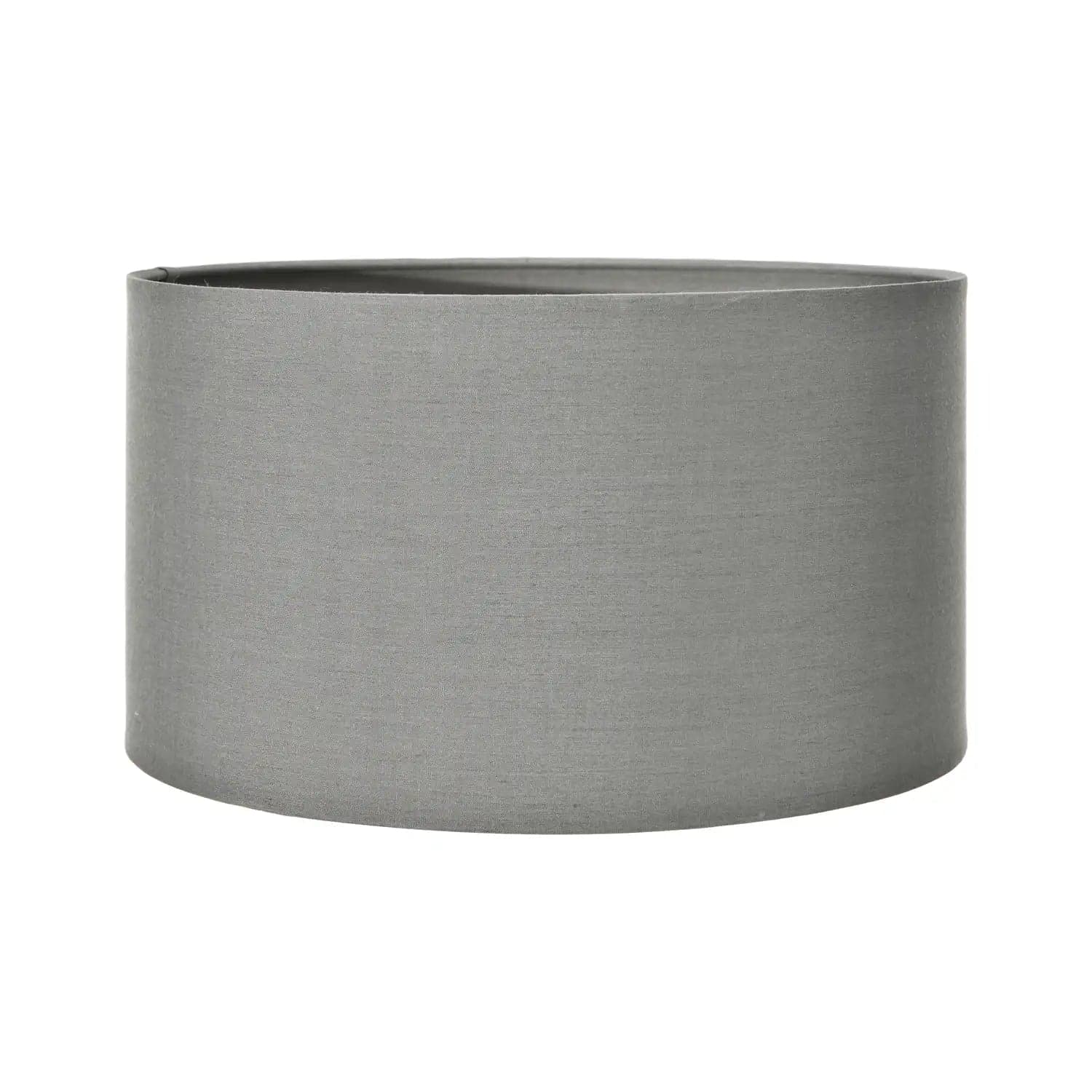 Steel Grey Polycotton Drum Lampshade 30cm/12in